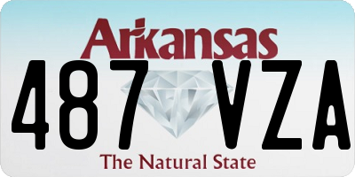 AR license plate 487VZA