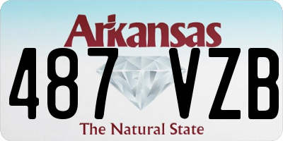 AR license plate 487VZB