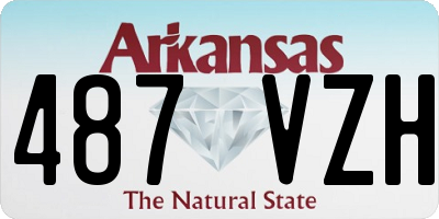 AR license plate 487VZH