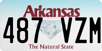 AR license plate 487VZM