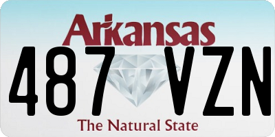 AR license plate 487VZN