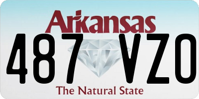 AR license plate 487VZO