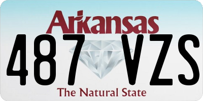 AR license plate 487VZS