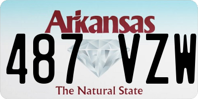 AR license plate 487VZW