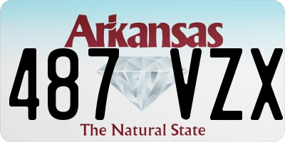AR license plate 487VZX