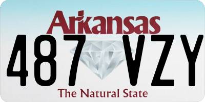 AR license plate 487VZY