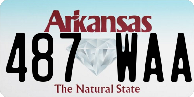 AR license plate 487WAA
