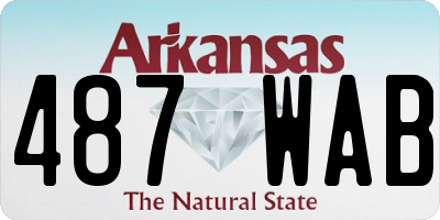 AR license plate 487WAB