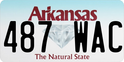 AR license plate 487WAC