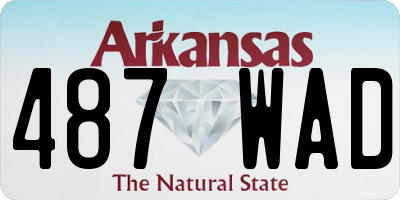 AR license plate 487WAD