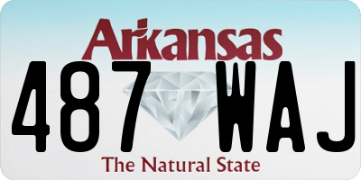 AR license plate 487WAJ
