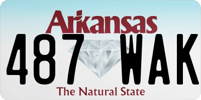 AR license plate 487WAK