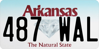 AR license plate 487WAL