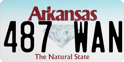 AR license plate 487WAN