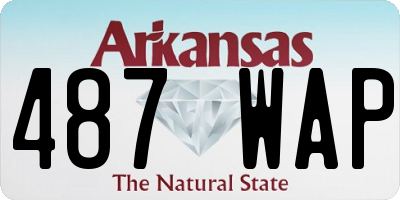 AR license plate 487WAP