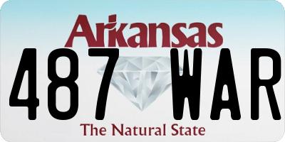AR license plate 487WAR