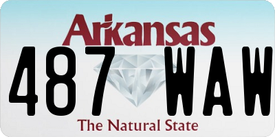 AR license plate 487WAW
