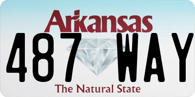 AR license plate 487WAY