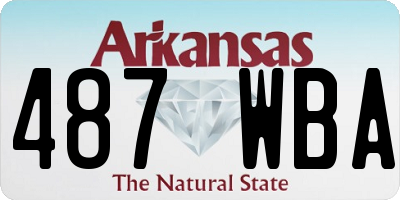 AR license plate 487WBA