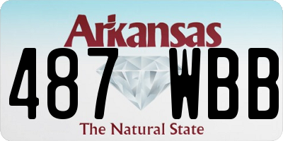 AR license plate 487WBB