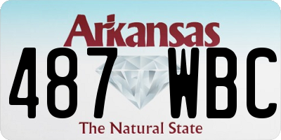 AR license plate 487WBC
