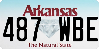 AR license plate 487WBE