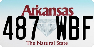 AR license plate 487WBF