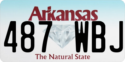 AR license plate 487WBJ