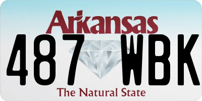 AR license plate 487WBK
