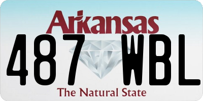 AR license plate 487WBL