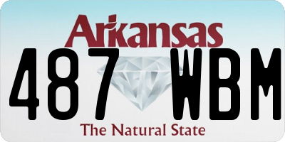 AR license plate 487WBM