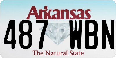 AR license plate 487WBN