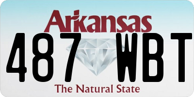 AR license plate 487WBT