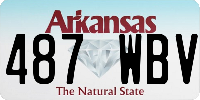 AR license plate 487WBV