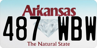 AR license plate 487WBW