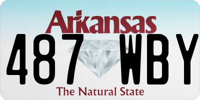 AR license plate 487WBY