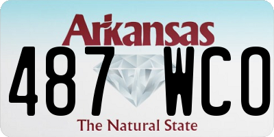 AR license plate 487WCO