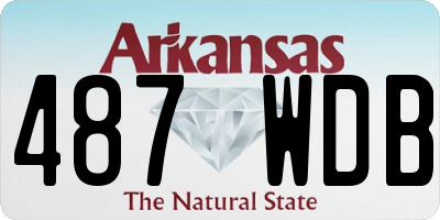 AR license plate 487WDB
