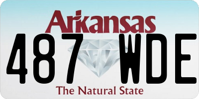 AR license plate 487WDE