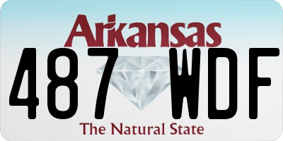AR license plate 487WDF