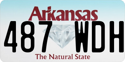 AR license plate 487WDH
