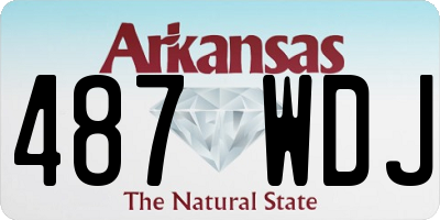 AR license plate 487WDJ