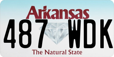 AR license plate 487WDK