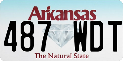 AR license plate 487WDT