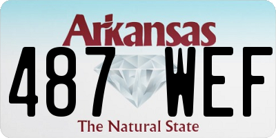 AR license plate 487WEF