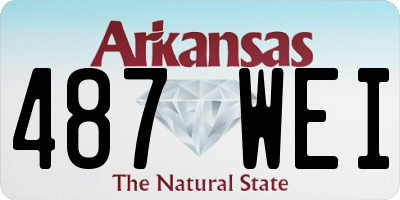 AR license plate 487WEI