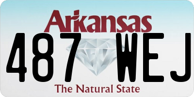 AR license plate 487WEJ