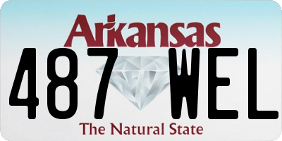 AR license plate 487WEL