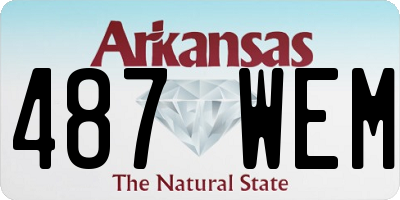 AR license plate 487WEM