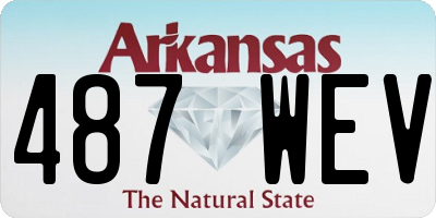 AR license plate 487WEV